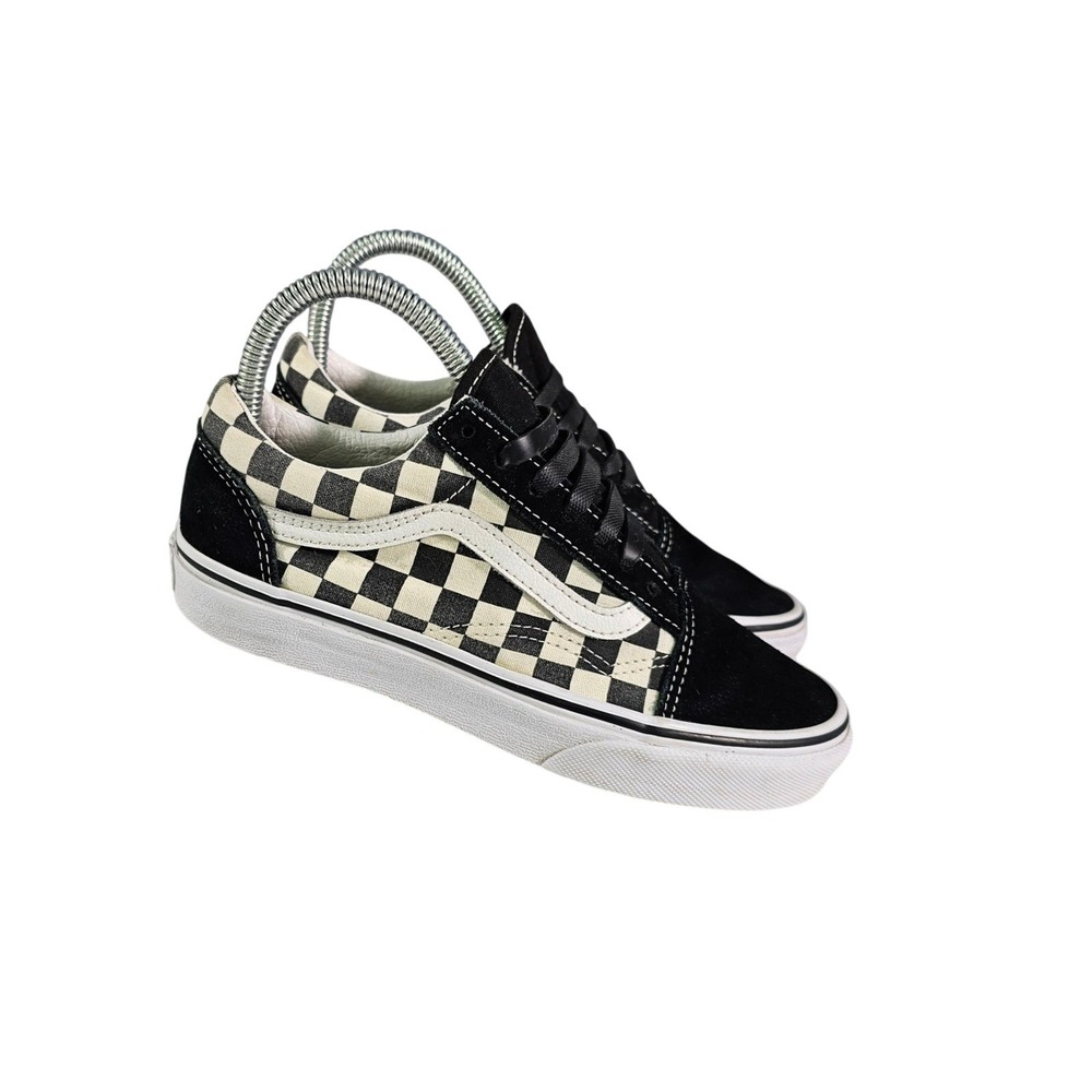 Vans Off the Wall Black White Checkerboard Low Slip-on Sneaker | Women 5.5 Men 4